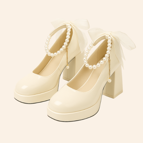 escarpins LÉA sur fond beige